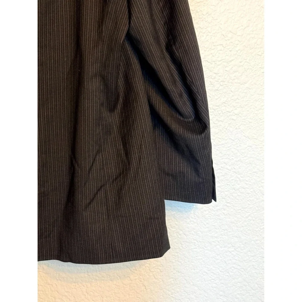 Lauren Ralph Lauren Jacket Men 46R Black Wool Striped Utility Press Low Moisture